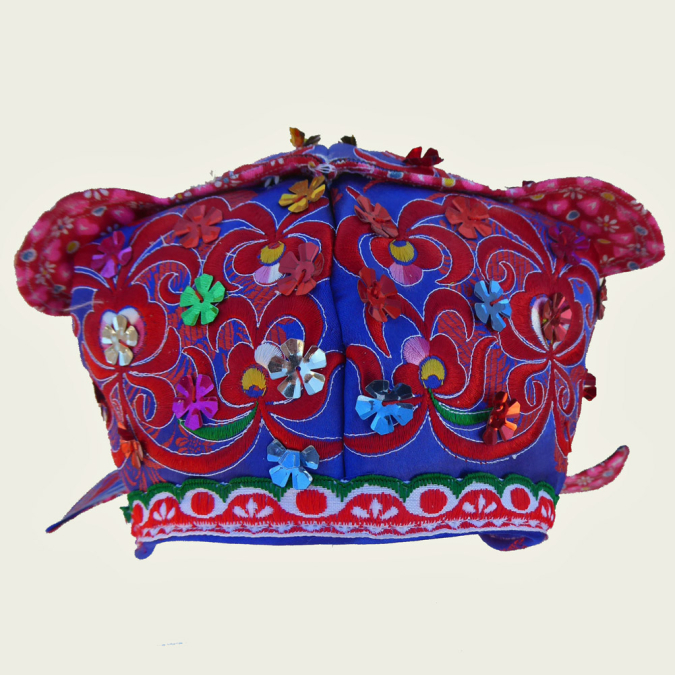 731 Shidong Miao Minority Silk Embroidered Baby Girls Hat