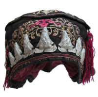 418 Bai Minority Girls Silk Embroidered Hat