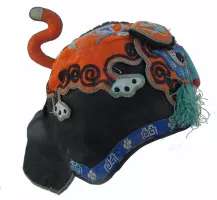 546 Embroidered Han Chinese Orange Tiger Hat