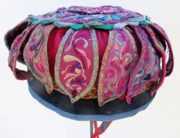 605 Silk Embroidered Flower Petal Hat