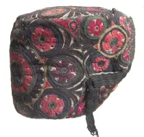 655 Uzbek Girls Hat Needlepoint Embroidery