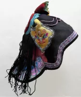 681 Lotus Bud Chinese Child's Silk Fringed Hat