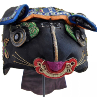 689 Charming Embroidered Chinese Child's Tiger Hat