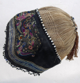 740 Rare Antique Yao Horsehair Embroidered Hat