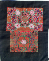 154 Zhuchang Miao Silk Couched Circular Embroidered Baby Carrier