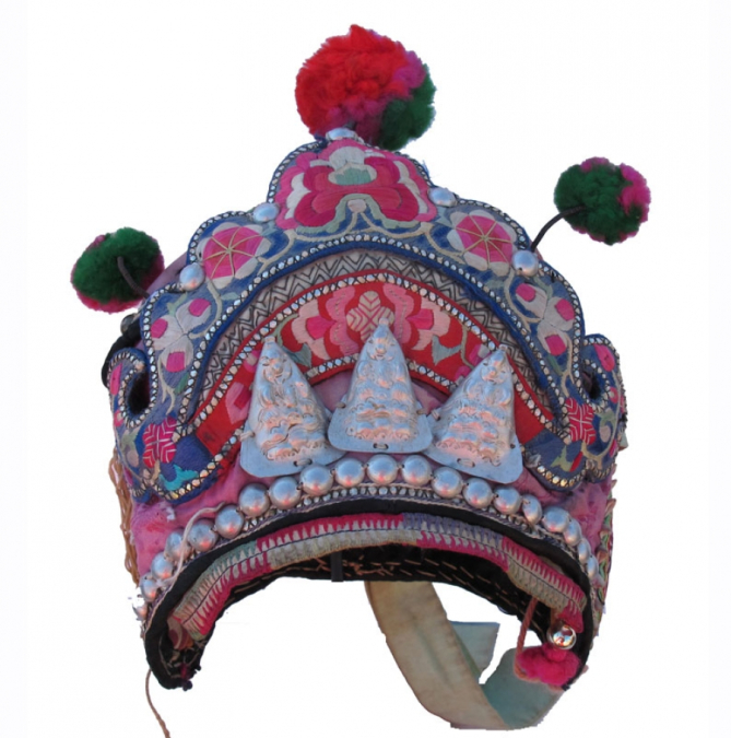 466 Bai Minority Girls Pomegranate/Butterfly Hat