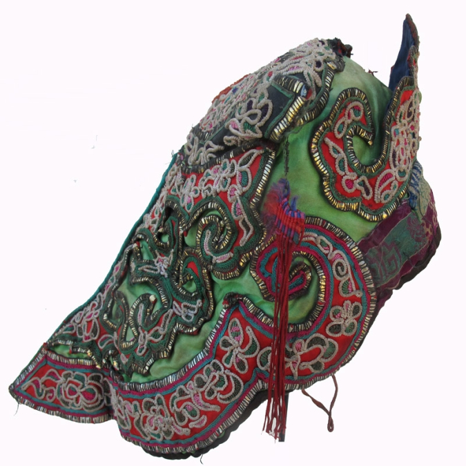 537 Dong Girl's Festival Green Silk Hat