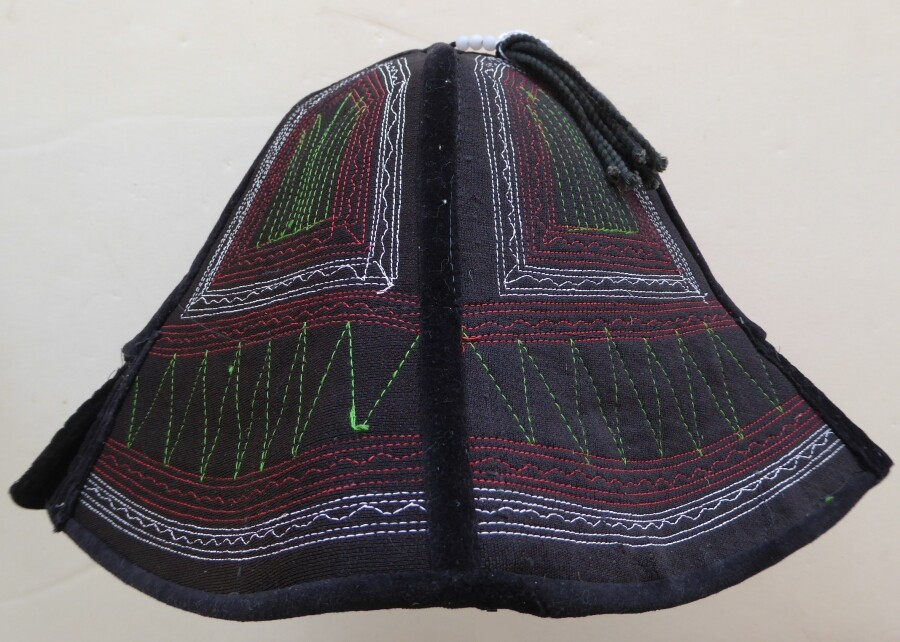 654 Tu Minority Man's Folding Hat Gansu Province