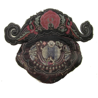 393 Antique Bai Minority Silk Embroidered Hat
