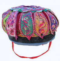 605 Silk Embroidered Flower Petal Hat