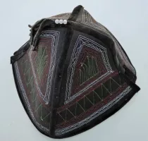 654 Tu Minority Man's Folding Hat Gansu Province