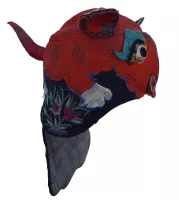 691 Majestic Orange Silk Tiger Wind Hat