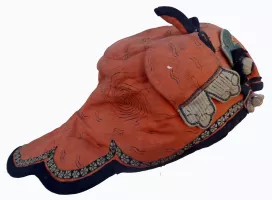 703 Sturdy Apricot-Orange Ink-Drawn Tiger Hat