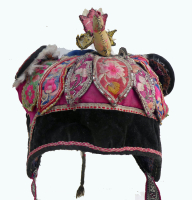 714 Bai Minority Pheonix Hat with Lotus Petals