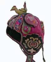 714 Bai Minority Pheonix Hat with Lotus Petals