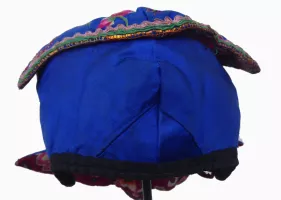 747 Miao Newborns Silk Embroidered Wind Hat