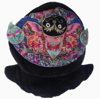 748 Miao Minority Butterfly Black Velvet Wind Hat