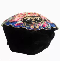 748 Miao Minority Butterfly Black Velvet Wind Hat