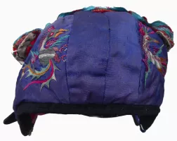 751 Blue Silk Shidong Miao Girls Hat