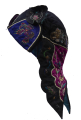 194 Antique Black Silk Embroidered Phoenix Chinese Hat