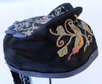 529 Black Silk Dog Earred Hat