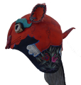 691 Majestic Orange Silk Tiger Wind Hat