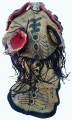 702 Yellow Silk Ink-Drawn Tiger Chinese Child's Hat