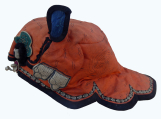 703 Sturdy Apricot-Orange Ink-Drawn Tiger Hat