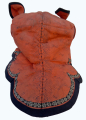 703 Sturdy Apricot-Orange Ink-Drawn Tiger Hat
