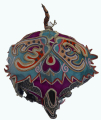 719 Antique Purple Silk Unusually Nosed Creature Han Hat