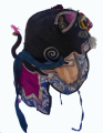 729 Colorful Nosed Black Silk Han Chinese Tiger Hat