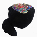 748 Miao Minority Butterfly Black Velvet Wind Hat