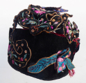 750 Miao Minority Girls Black Velvet Hat
