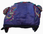 751 Blue Silk Shidong Miao Girls Hat