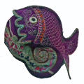 779 Yi Minority Girls Silk Hand-embroidered Fish Hat