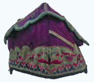 779 Yi Minority Girls Silk Hand-embroidered Fish Hat