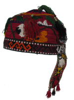 633 Uzbek-Lakai Tribal Bright Silk Embroidered Hat