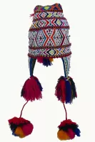 763 Fantastic Beaded Knit Chullo Hat from Quechua of Ausangate Peru