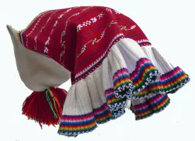 765 Taquile Island Quechua Girls Knit Traditional Hat Peru