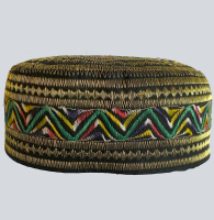 769 Kyrgyz Skull Cap with Gold Wrapped Threads