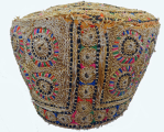 754 Metallic Thread Embroidered Traditional Skullcap Balochistan Pakistan