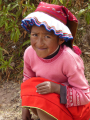 765 Taquile Island Quechua Girls Knit Traditional Hat Peru
