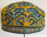 768 Shehri Sabz Uzbekistan Iroki Silk Embroidered Skull Cap