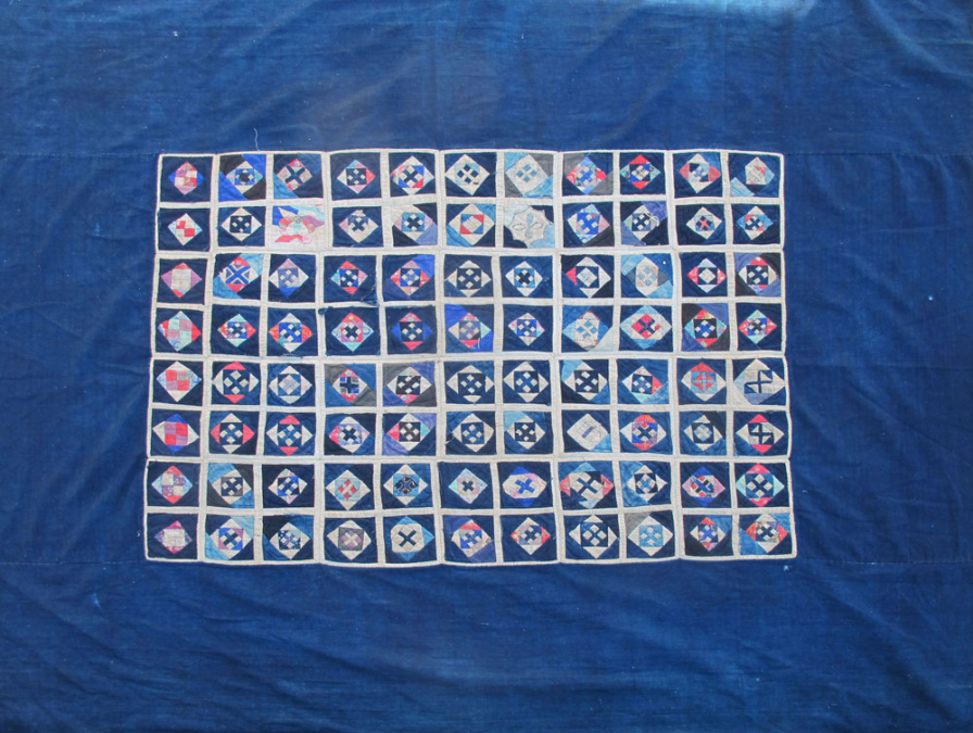 Bl 311 Antique Zhuang Minority Applique Dowry Quilt Top
