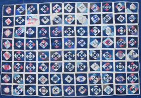 Bl 311 Antique Zhuang Minority Applique Dowry Quilt Top
