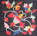 Bl 361 Beautiful Handstitched Applique Zhuang Minority Quilt Top